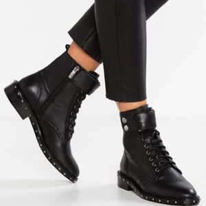 Vince Camuto Tailorini Black Combat Bootie